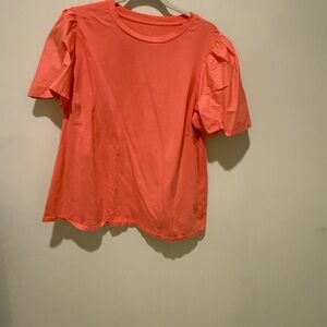 a new day Coral Top with Puff Sleeves